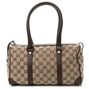 GUCCI Monogram Mini Boston Dark Brown Authentic Preloved